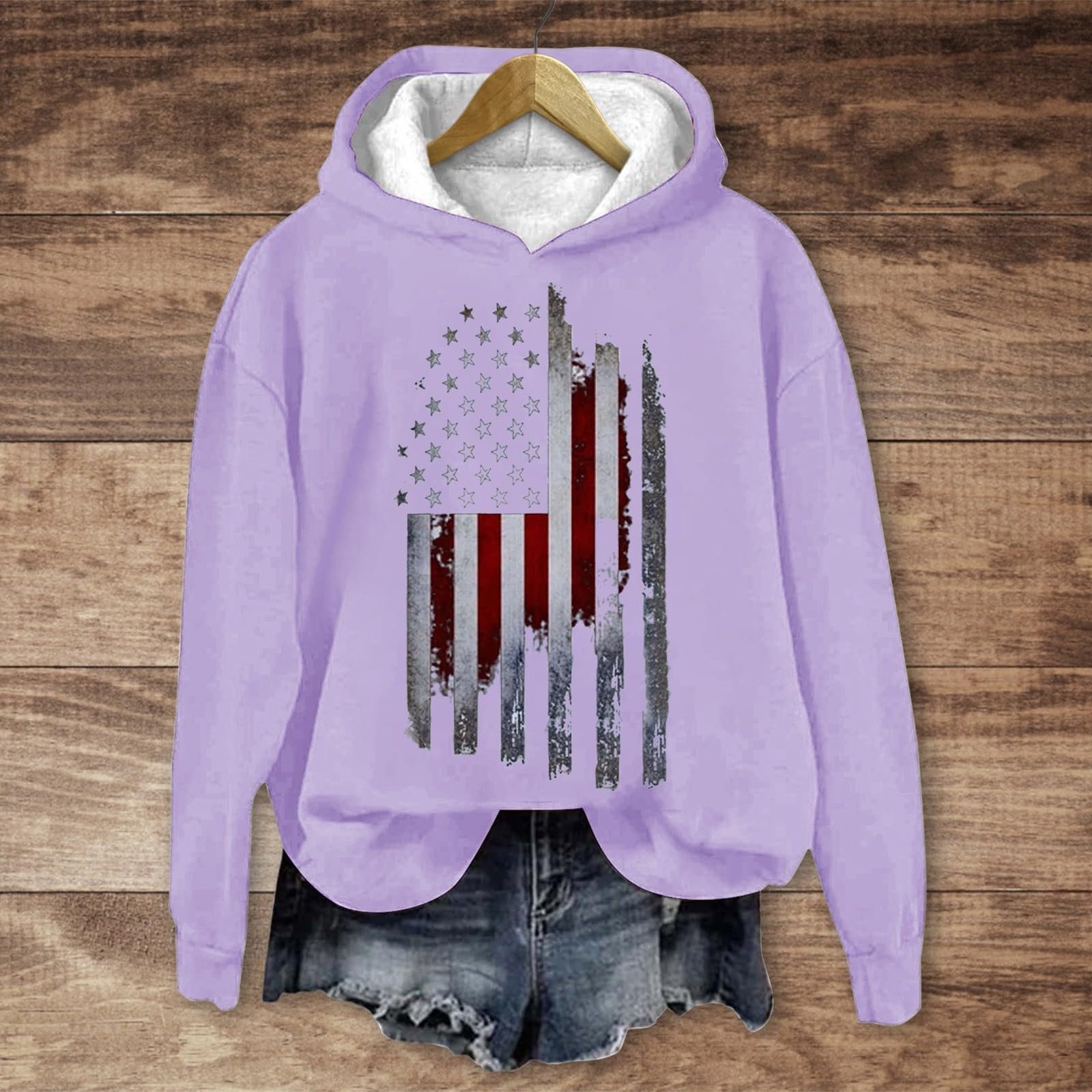 Куртка-толстовка розовая женская оверсайз джемпер женский свитшот для женщин с принтом американского флага, фото №2 Куртка-толстовка розовая женская оверсайз джемпер женский свитшот для женщин с принтом американского флага, фото №2