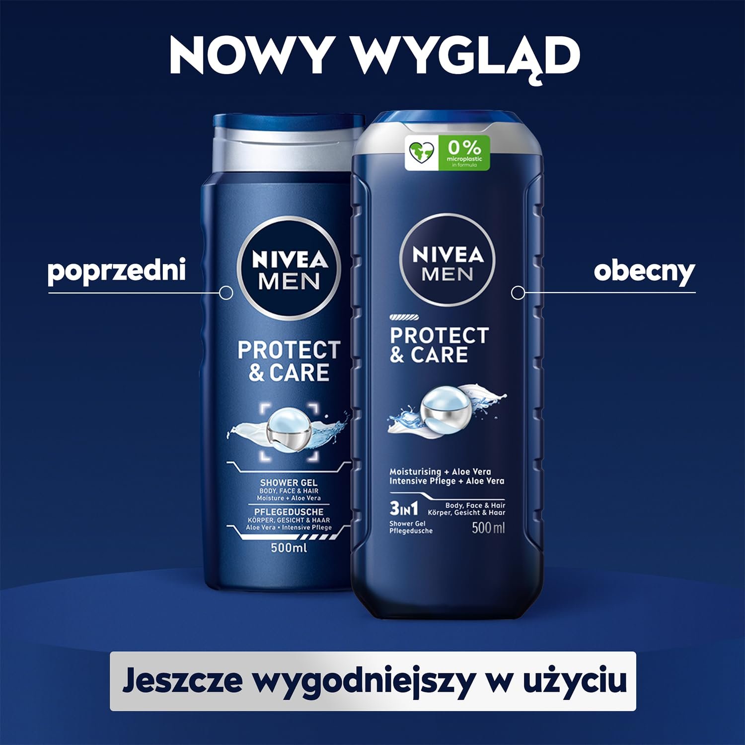 Гель для душа NIVEA Protect&Care Aloe Vera 500 мл, фото №3