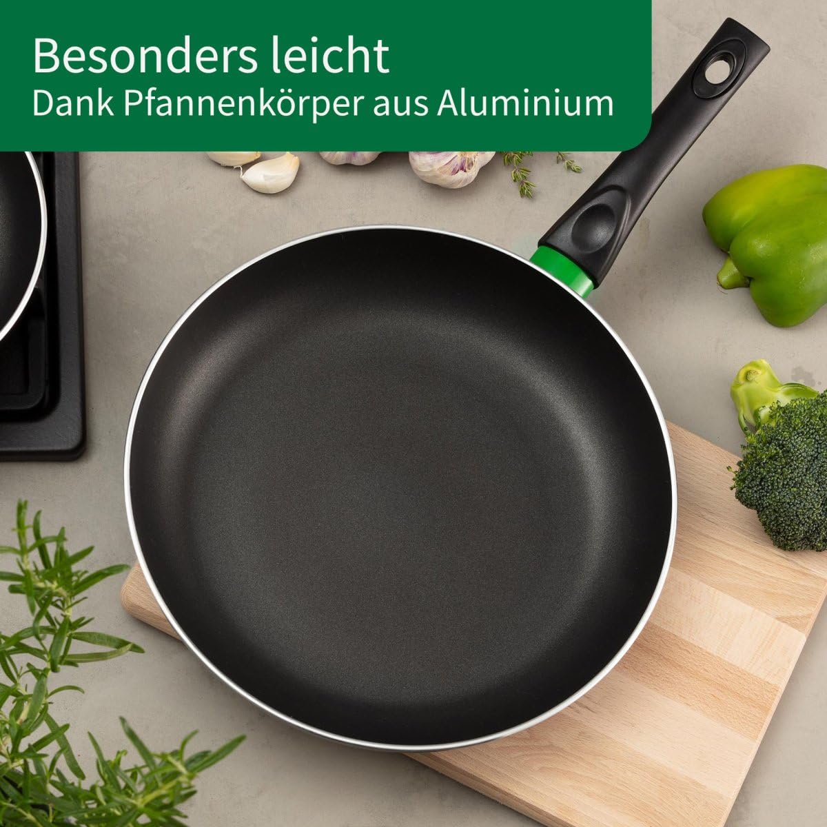 Сковорода FACKELMANN Chefkoch Bielefeld 28 см з антипригарним покриттям алюмінієва, фото №6 Сковорода FACKELMANN Chefkoch Bielefeld 28 см з антипригарним покриттям алюмінієва, фото №6