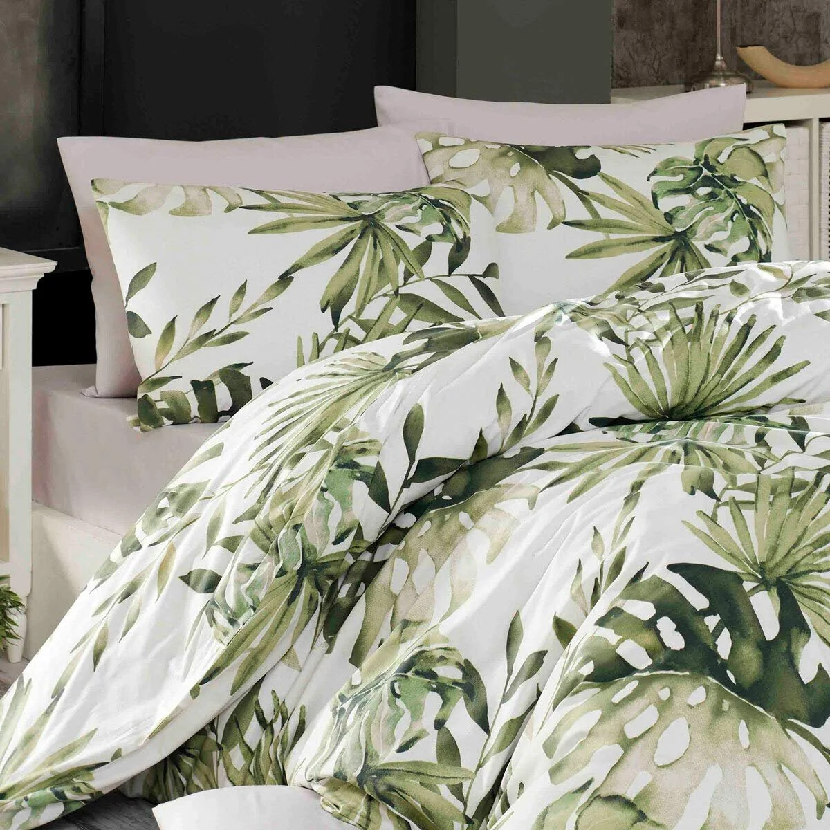 Комплект постільної білизни Traumschlaf Botanic 135 x 200 см 80 x 80 см бавовна Renforcé, фото №2