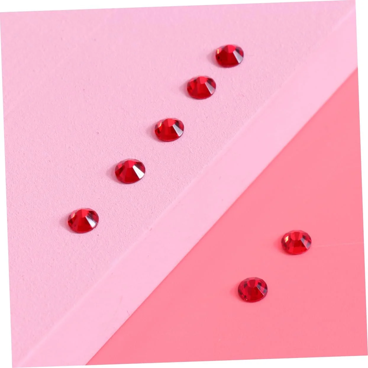 Прикраса для нігтів CANIGHT Kristall Ornament Kit 300 шт. Червоні стрази з плоскою основою, фото №5