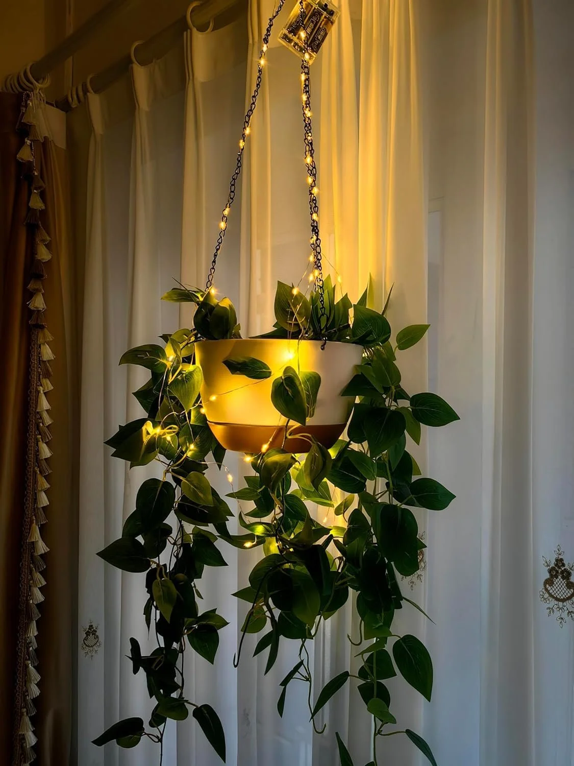 Підвісний горщик для квітів з підсвічуванням набір з 2 шт., фото №7