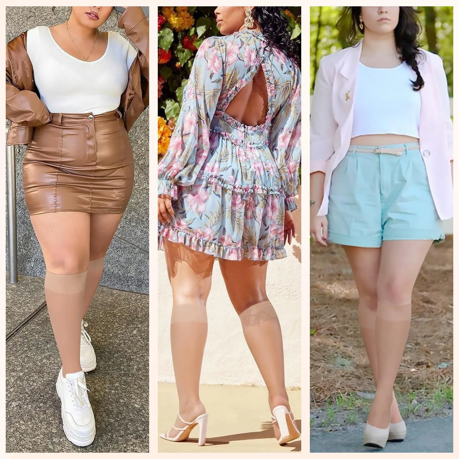 Шкарпетки до коліна MANZI, 6 пар, прозорі шкарпетки, 15 ден, фото №7