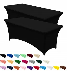 Скатертина Utopia Kitchen Spandex 183 x 76 x 76 см набір 2 шт. Чорна - Фото 1