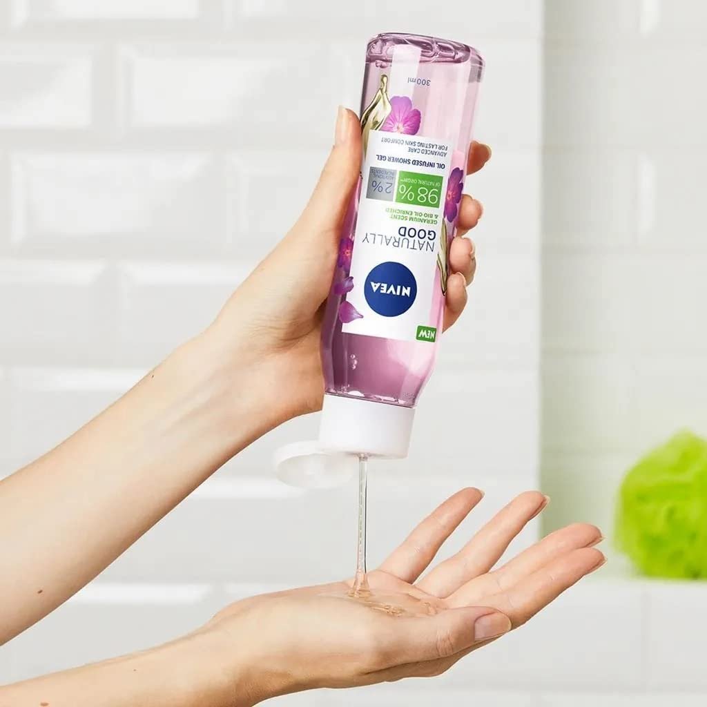 Гель для душа NIVEA Naturally Good Gerani 500 мл, фото №1