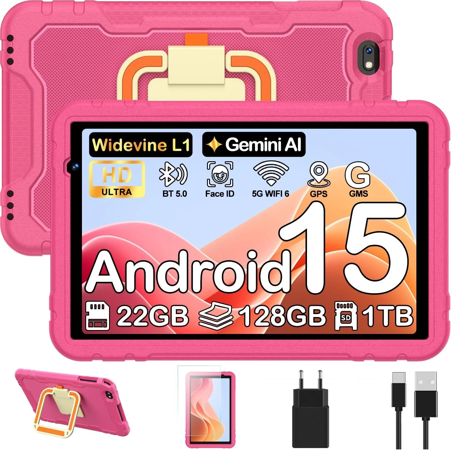 Дитячий планшет 10.1" JUEDUR R500 10.1" 6+16/128Gb 8 ядер Android 15 8000 mAh Чорний, фото №1 Дитячий планшет 10.1" JUEDUR R500 10.1" 6+16/128Gb 8 ядер Android 15 8000 mAh Чорний, фото №1