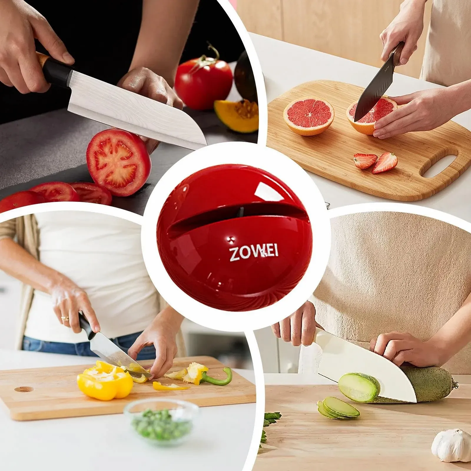 Точило для ножів ручне з вакуумною присоскою портативне, фото №4