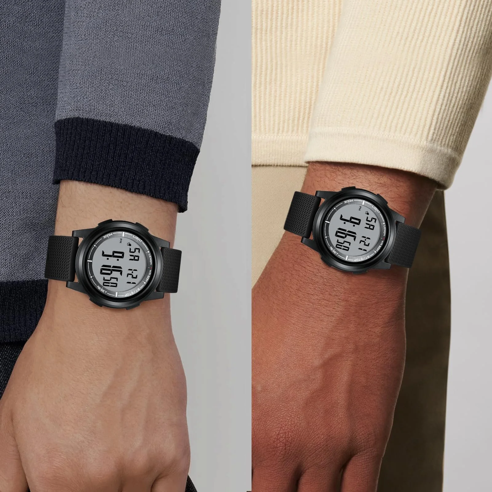 Годинник цифровий HANPOSH Чоловічий годинник 3ATM Водонепроникний годинник, фото №4 Годинник цифровий HANPOSH Чоловічий годинник 3ATM Водонепроникний годинник, фото №4