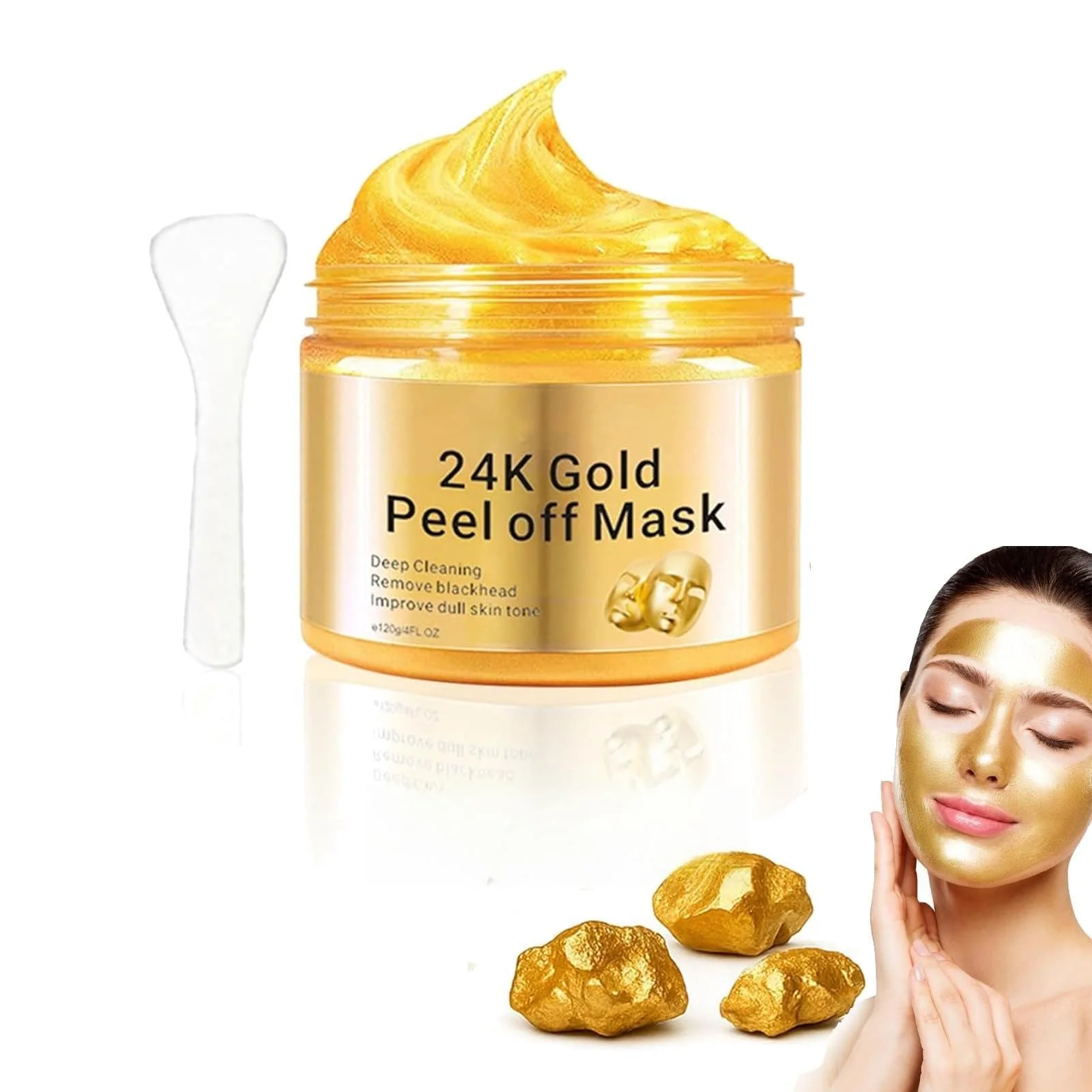 Маска для лица 24k Gold Peel Off, против морщин, омолаживающая, для ухода за кожей и красоты, для женщин, 120 мл, фото №1 Маска для лица 24k Gold Peel Off, против морщин, омолаживающая, для ухода за кожей и красоты, для женщин, 120 мл, фото №1