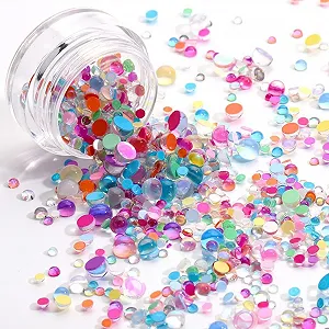 Стразы для ногтей разноцветные 720 шт. Камни для дизайна ногтей, блестки, украшения для макияжа глаз synthetic.ua - Фото 1