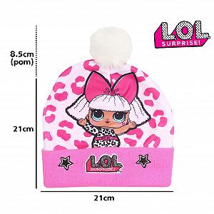 Шапка з помпоном Popgear для дівчат, рожева - Фото 1