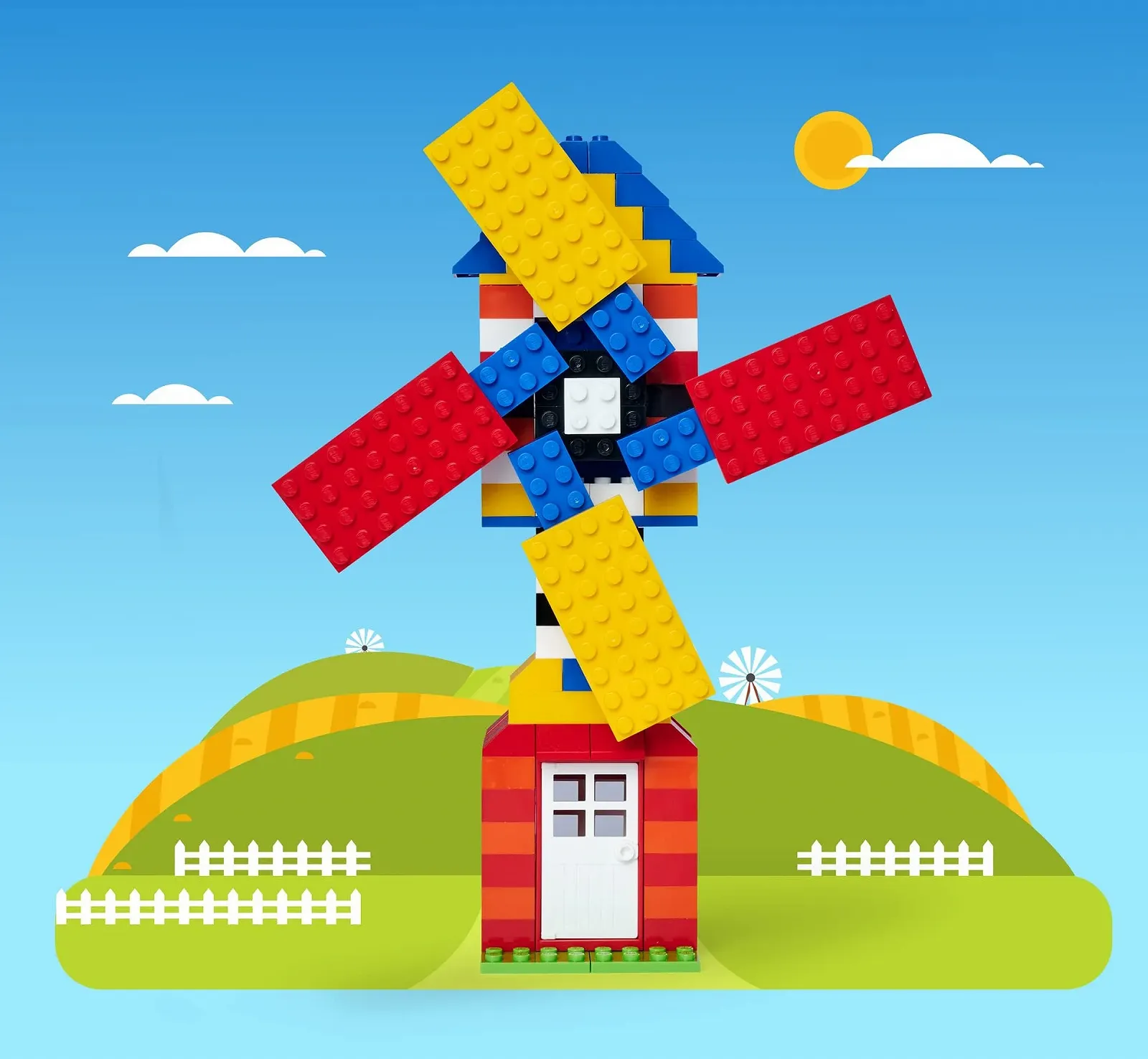 Конструктор Simba Blox 500 будівельних блоків у відрі, різні камені, 16 вікон, 4 дверей, фото №6 Конструктор Simba Blox 500 будівельних блоків у відрі, різні камені, 16 вікон, 4 дверей, фото №6