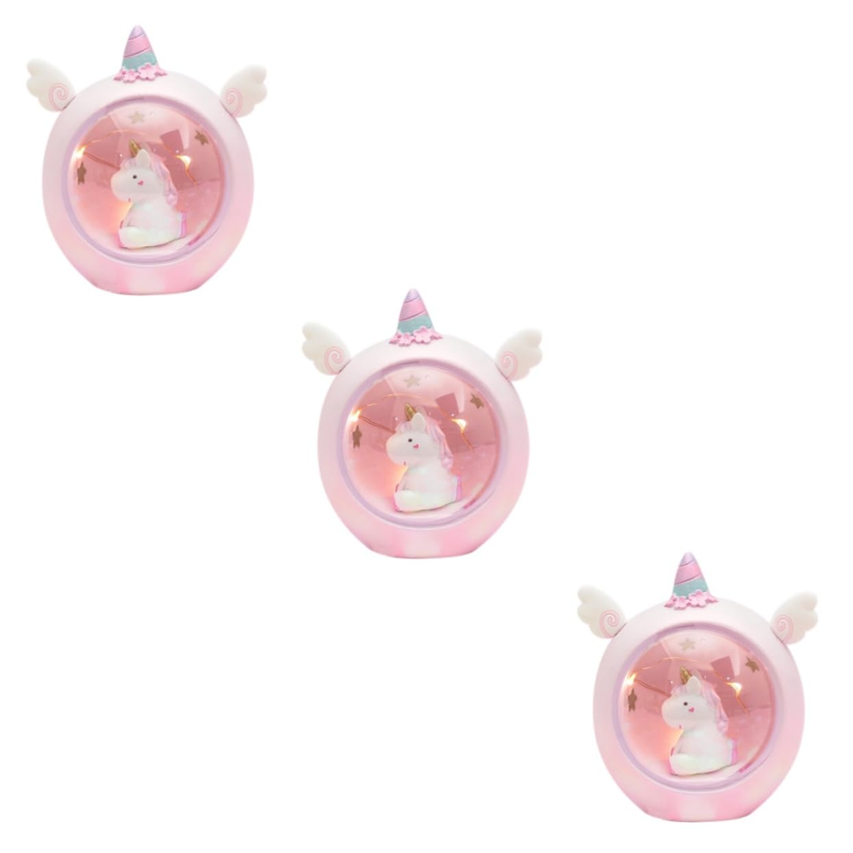 Лампа Housoutil Unicorn Night Cartoon Bright Night Children's LED Desk Projector Cute Children's Room Student Resin, фото №1