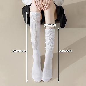 Женские гольфы Вязаные хлопковые носки-cлаучи Высокие носки для сапог Вязаные носки до колена Экстрадлинные свободные носки Термоноски 2 пары synthetic.ua - Фото 1