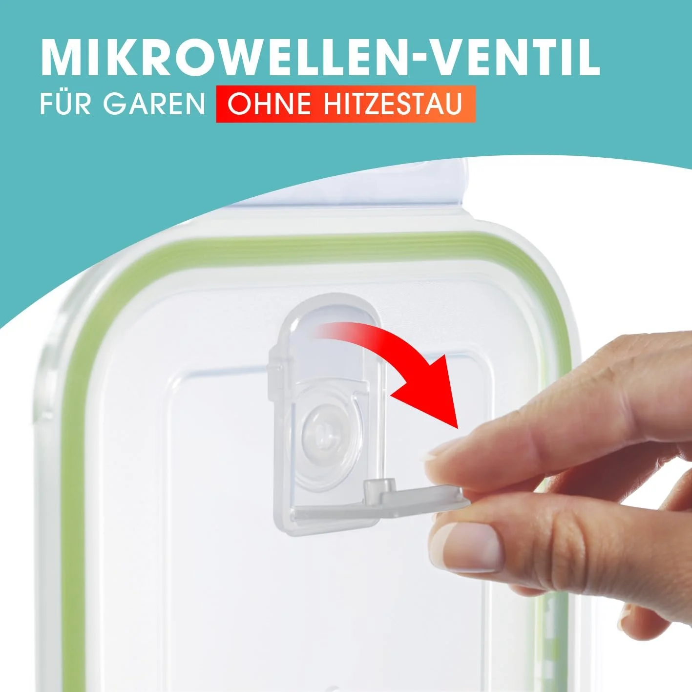 Набір скляних контейнерів для їжі GOURMETmaxx KLICK-IT 6 шт., фото №5