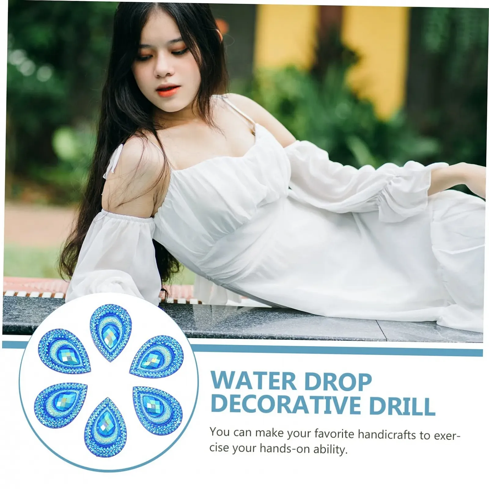 Набор страз для рукоделия Павлин 3 шт. Стразы крупные Пришивные для скрапбукинга Аксессуары для одежды, фото №9