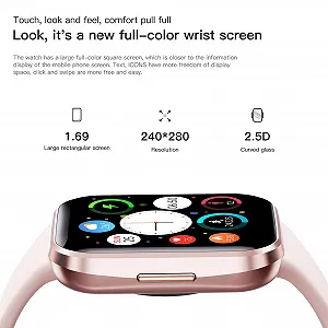 Розумний годинник findtime 1.69 дюйми Чорний synthetic.ua - Фото 1