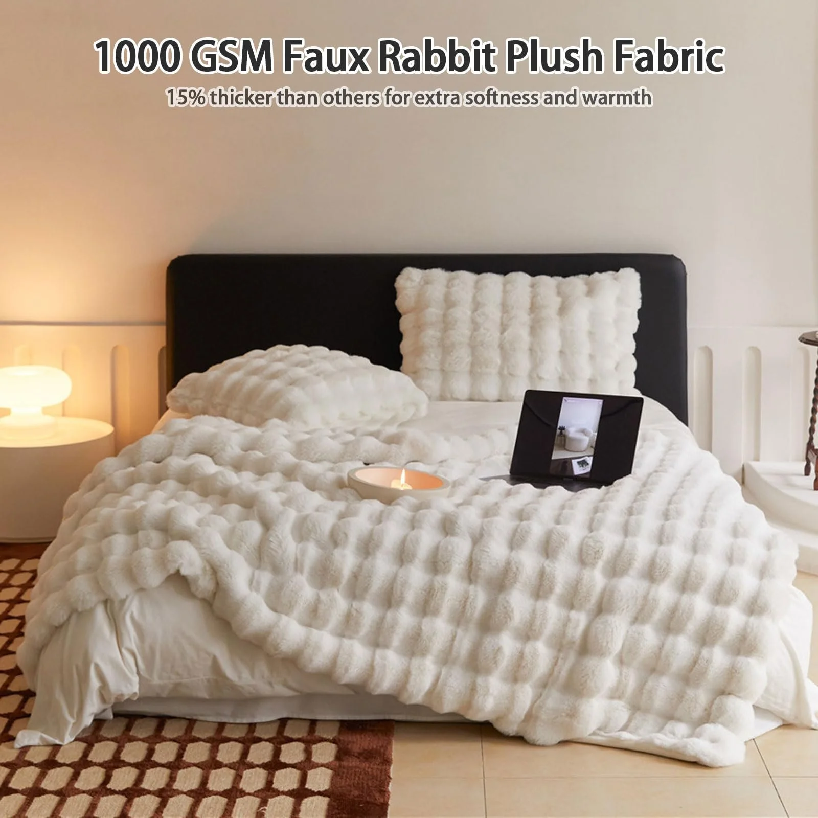 Одеяло Bubble Cuddly, Пушистое двустороннее одеяло, фото №3