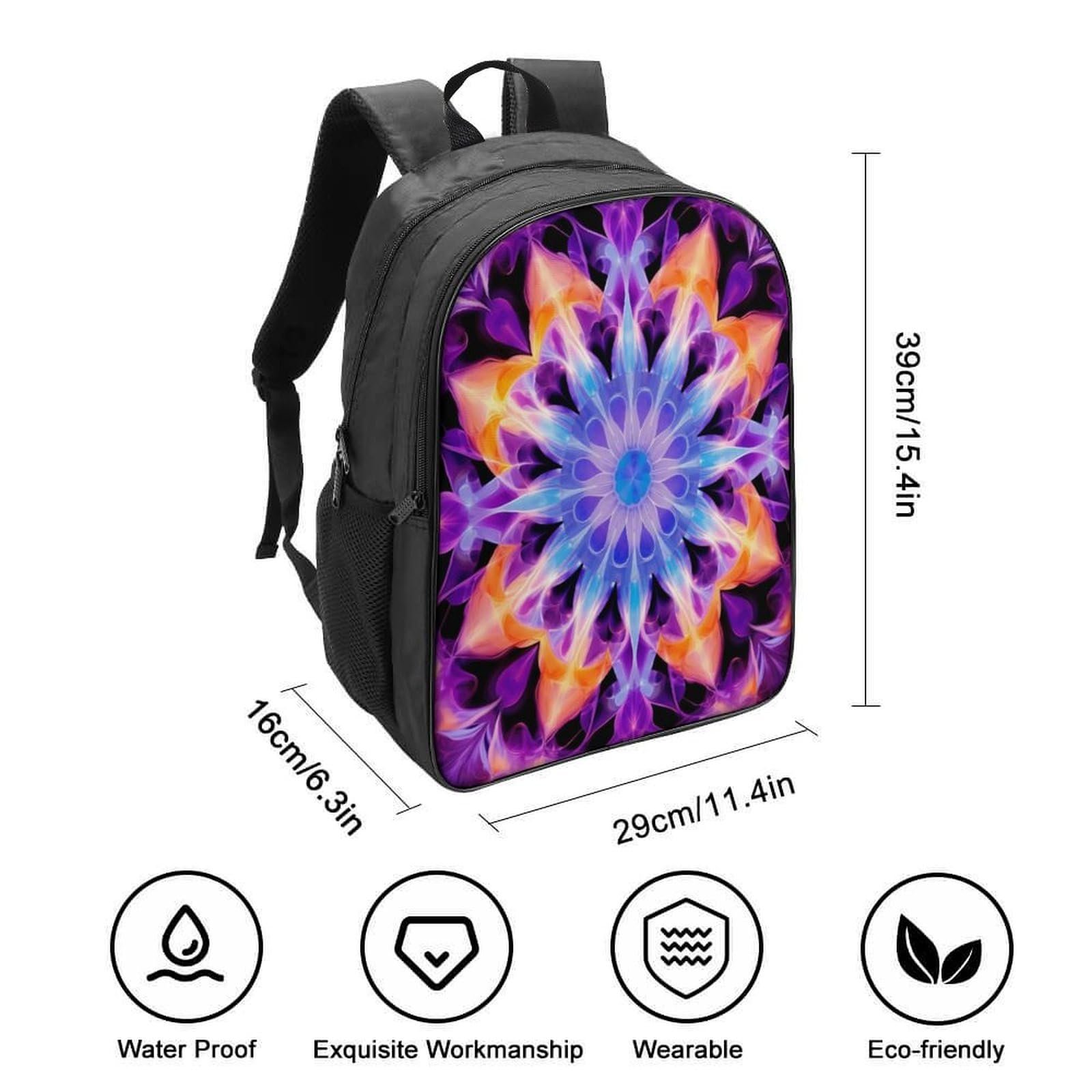 Рюкзак DPEOANEBN Flower 3D, Набір для дітей, Великі кишені, Шкільний ранець, Подарунки до школи, 40x28x16 см, фото №2