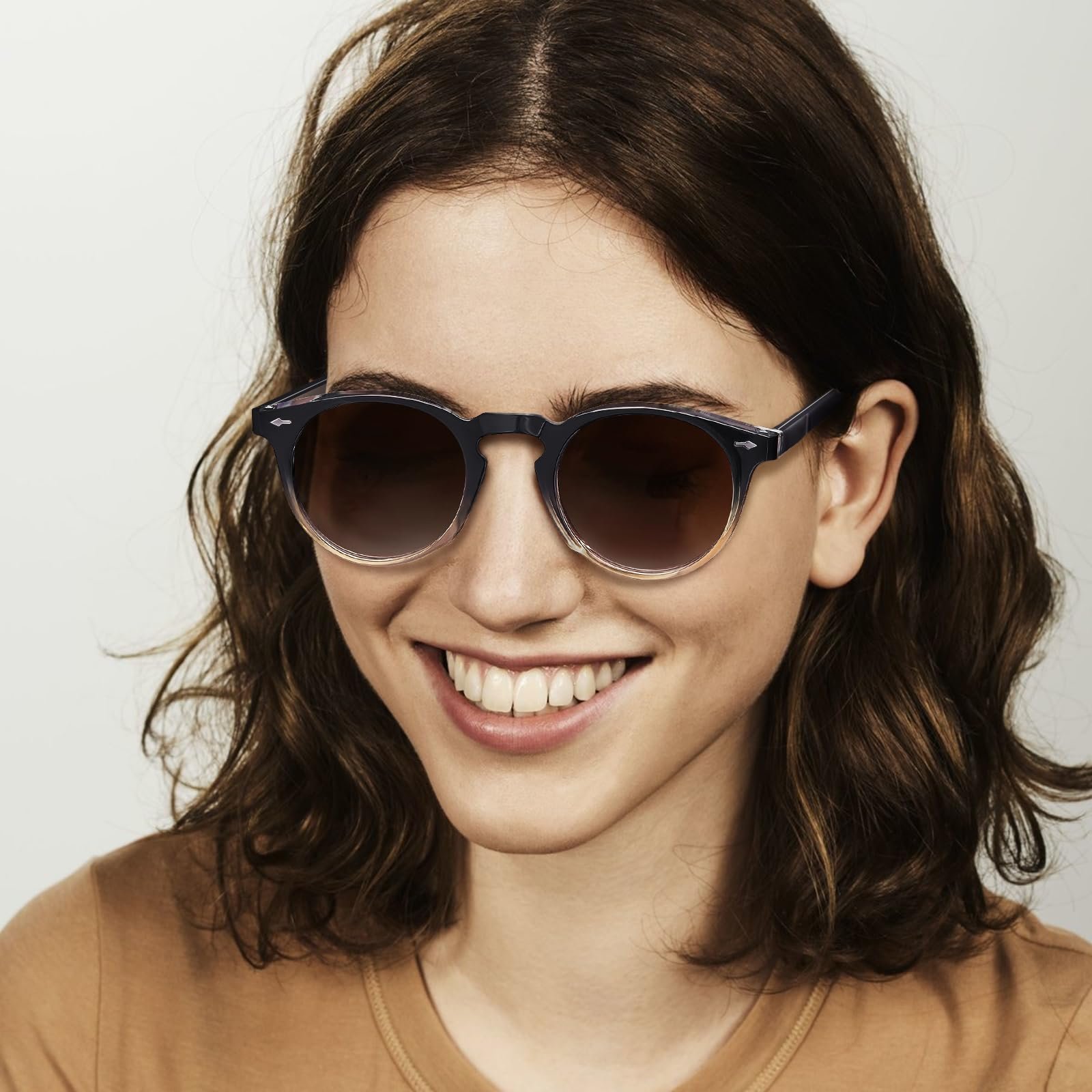 Сонцезахисні окуляри Жіночі Ретро CARFIA Круглі Поляризовані Високої Якості з 100% UV Захистом, фото №4 Сонцезахисні окуляри Жіночі Ретро CARFIA Круглі Поляризовані Високої Якості з 100% UV Захистом, фото №4