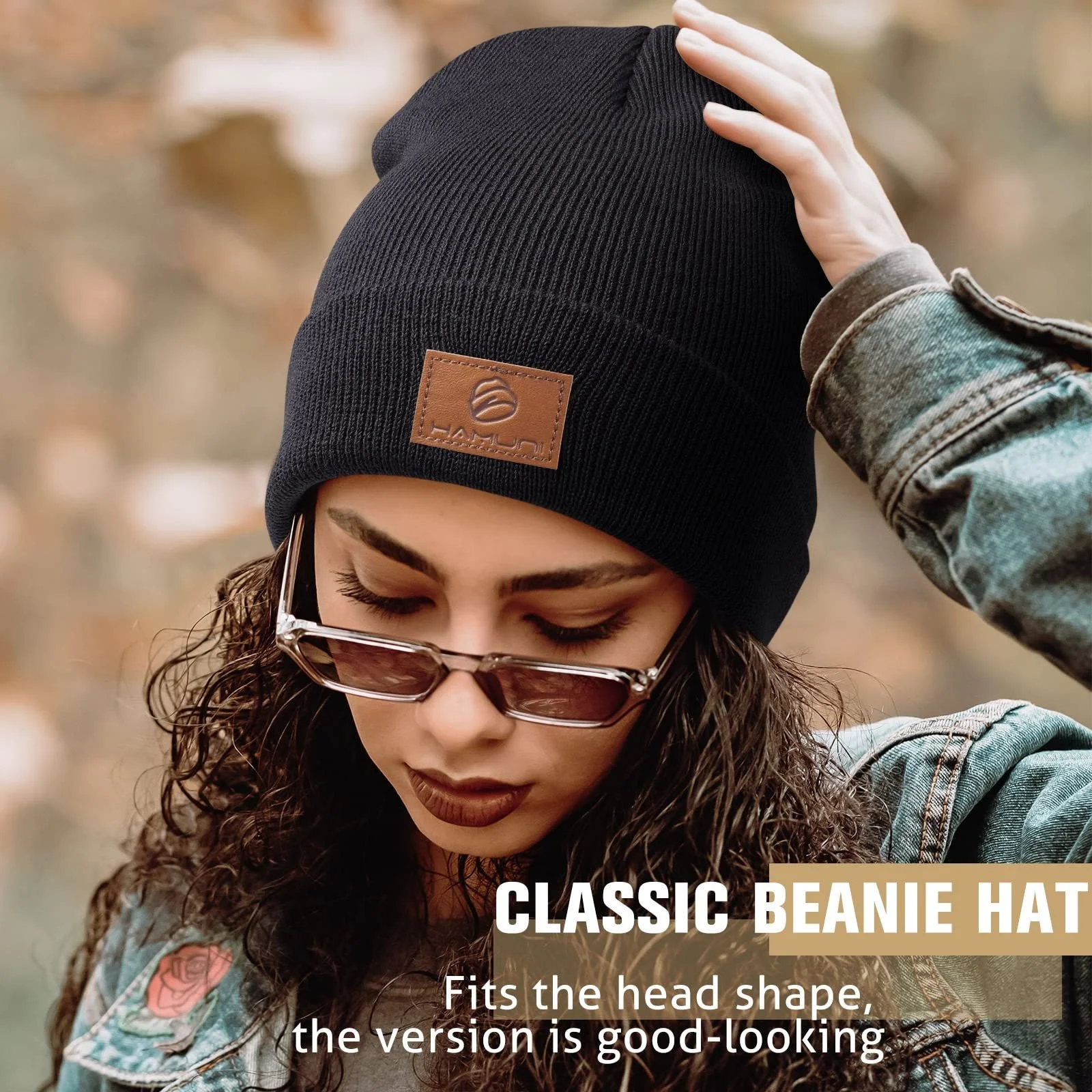 Шапка-бини HAMUNI Классическая Зимняя Трикотажная Однотонная Унисекс, фото №5 Шапка-бини HAMUNI Классическая Зимняя Трикотажная Однотонная Унисекс, фото №5