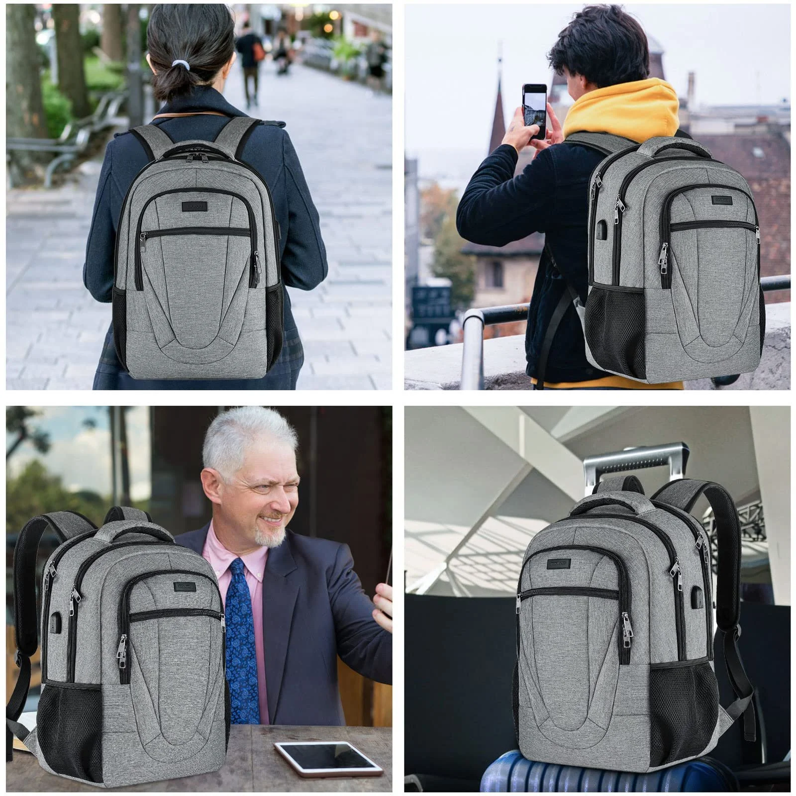 Рюкзак для ноутбука BIKROD 17.3 дюйма Водонепроницаемый с USB, фото №6 Рюкзак для ноутбука BIKROD 17.3 дюйма Водонепроницаемый с USB, фото №6