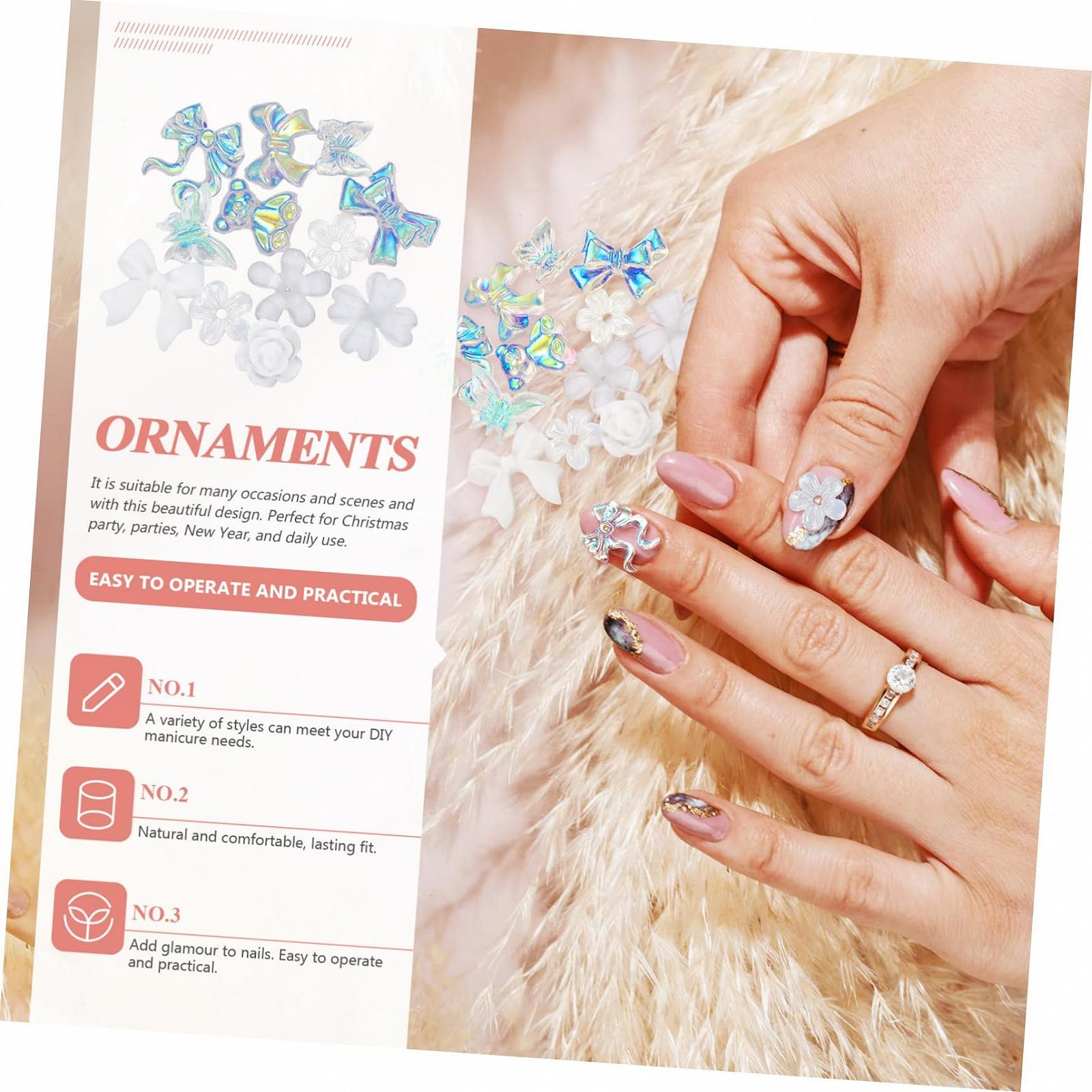 Украшение для ногтей Healvian Цветок для маникюра, высококачественные полимерные украшения для дизайна ногтей для женщин и любителей маникюра, фото №4