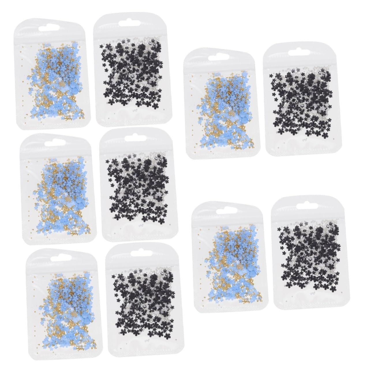 Украшения для ногтей FRCOLOR 5 шт Цветы для декора ногтей Сменные украшения для ногтей Серебряные бусины, фото №1