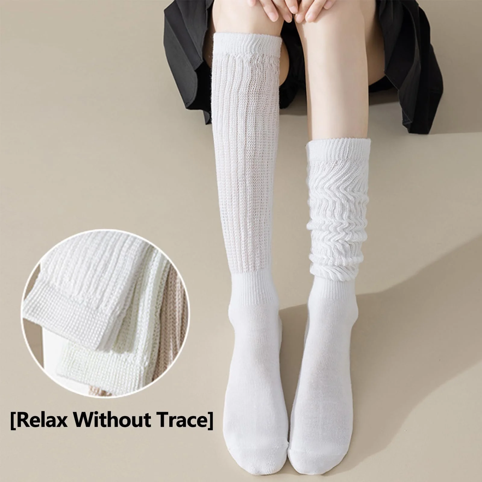 Жіночі в'язані шкарпетки до коліна (3 пари) для зими, фото №5