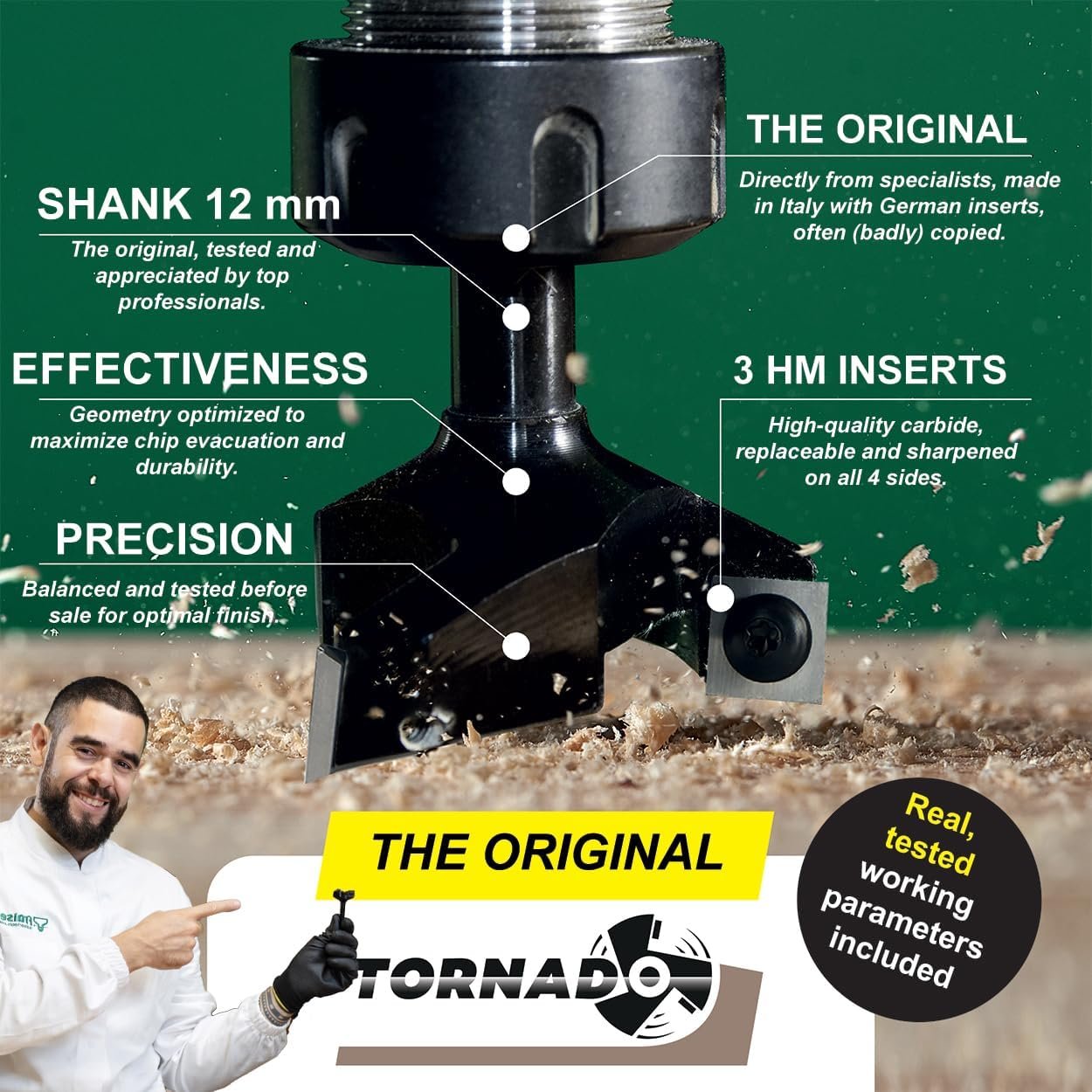 Фреза Fraiser Tornado / 60 мм / Чорний, фото №6