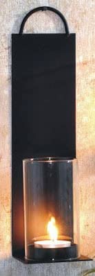 Подсвечник настенный Novaliv Металл Стекло 7 x 7 x 25.5 см Черный, фото №4