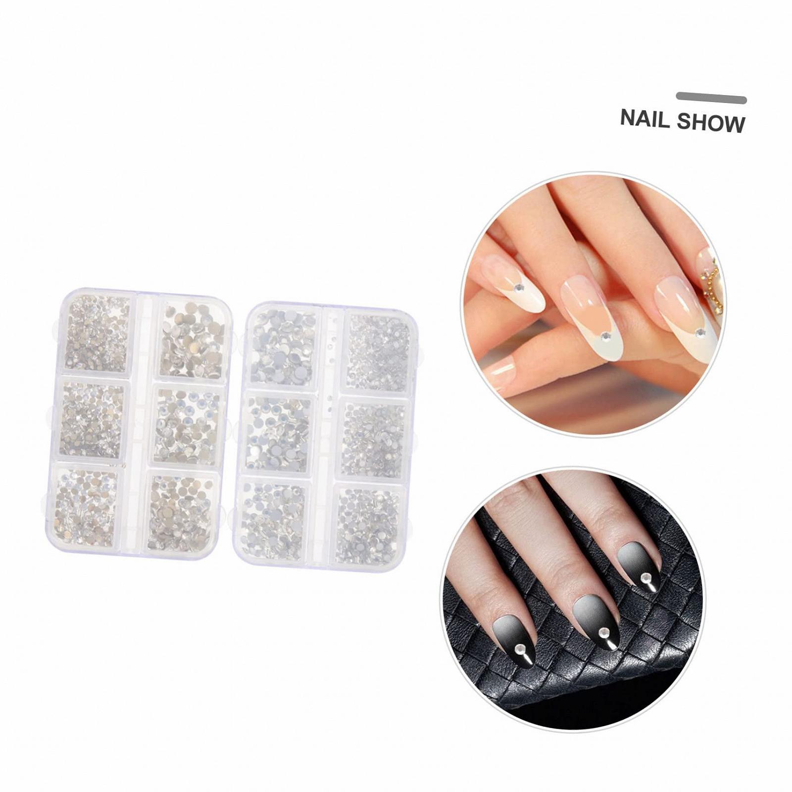 Набір для нігтів FRCOLOR 2 коробки блискучих стразів декоративні підвіски для домашнього використання, фото №2