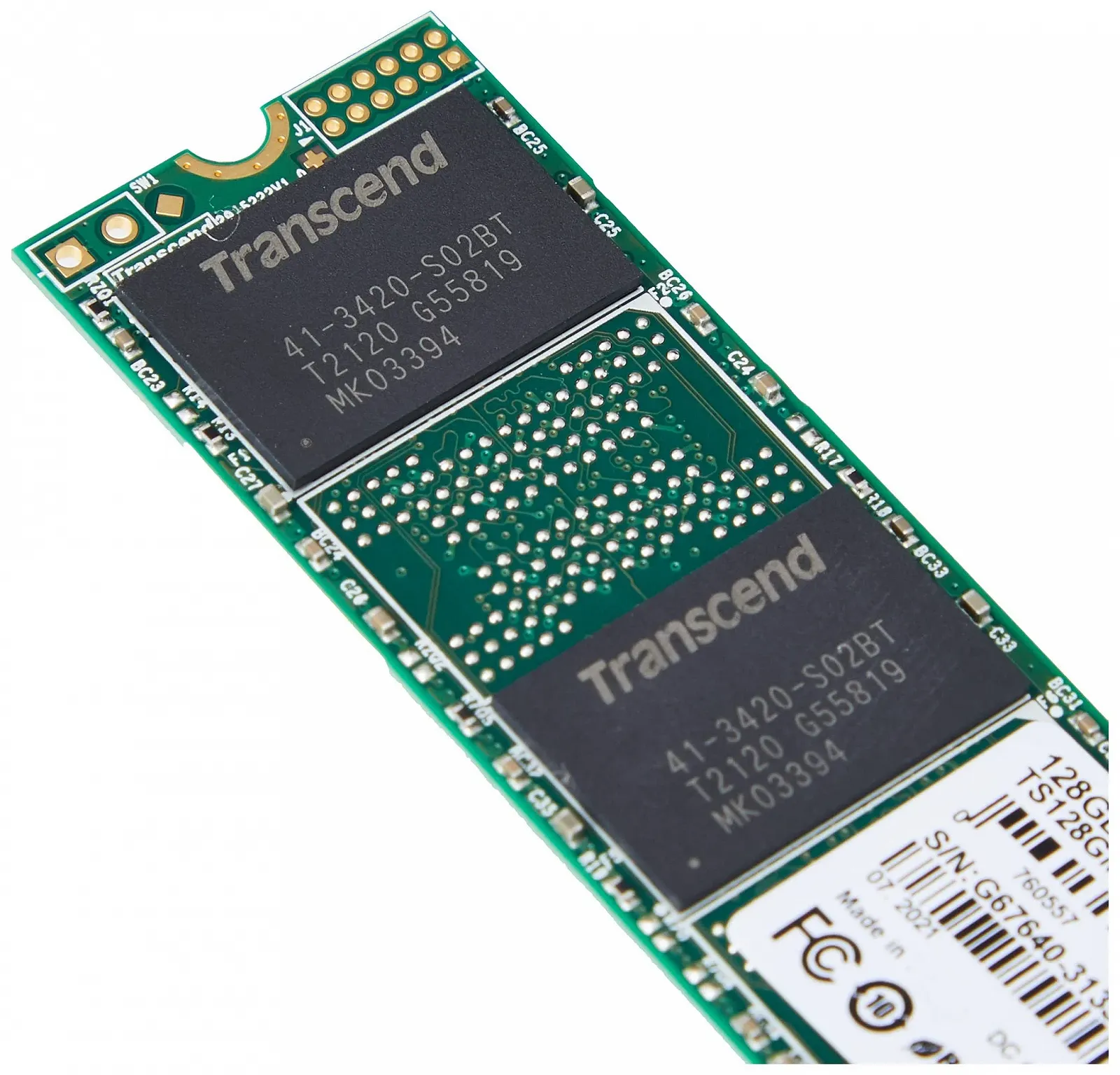 SSD-накопитель Transcend MTE110S 128GB NVMe PCIe Gen3 x4 M.2, фото №3