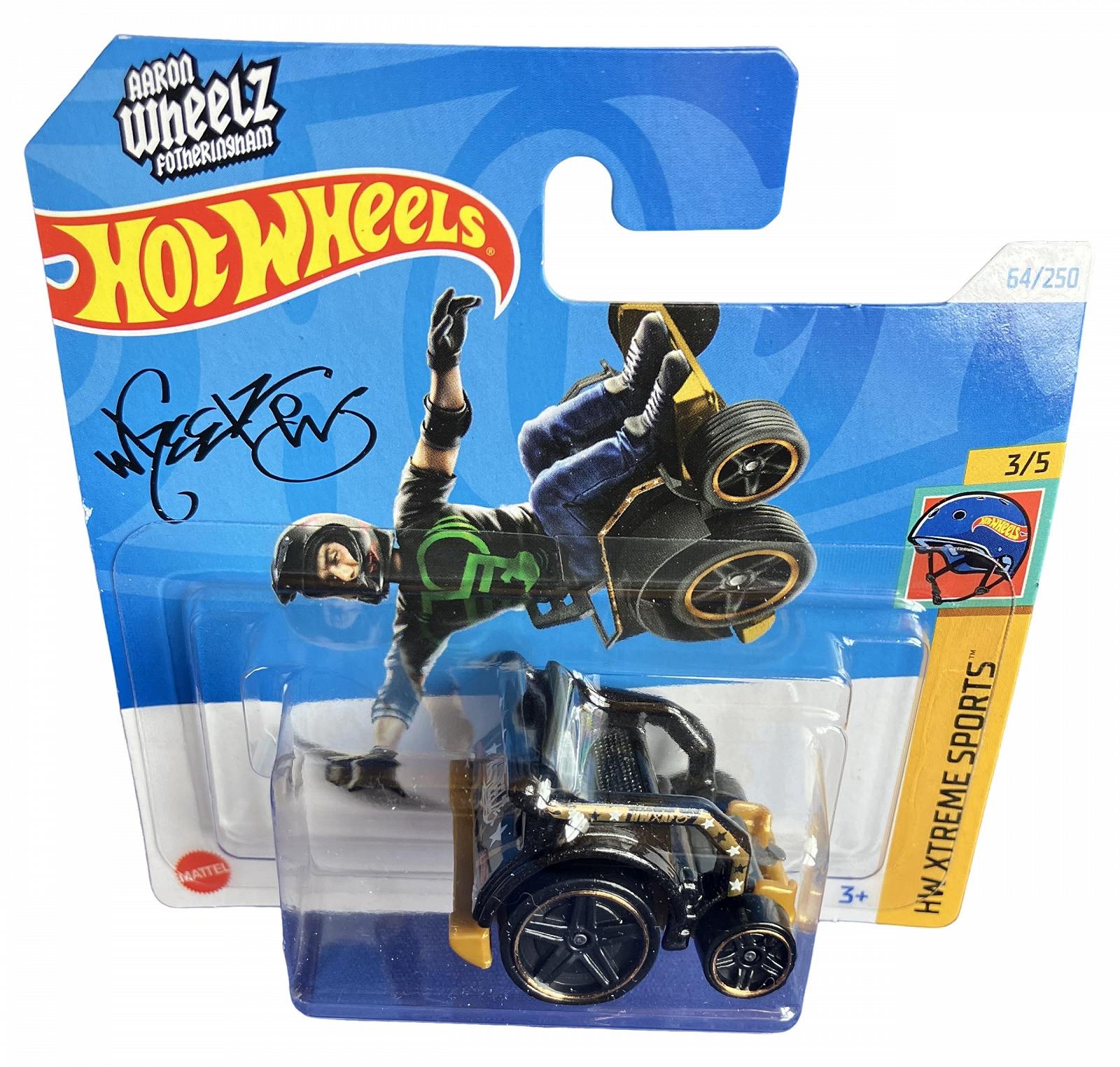 Кресло на колесах Hot Wheels HW Xtreme Sports 3/5 HTD18 Aaron Wheelz Fotheringham Mattel 2024 1:64, фото №2 Кресло на колесах Hot Wheels HW Xtreme Sports 3/5 HTD18 Aaron Wheelz Fotheringham Mattel 2024 1:64, фото №2