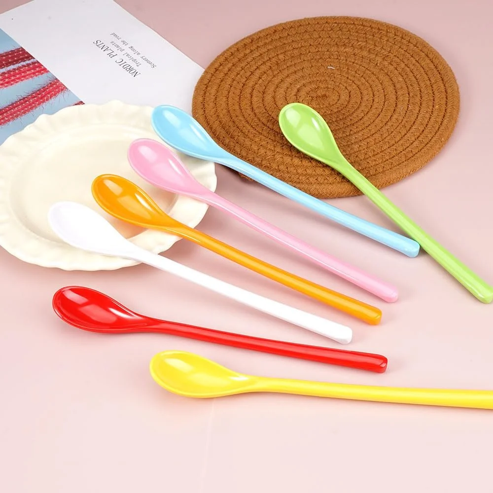 Набір пластикових ложок Різнокольорові, фото №7