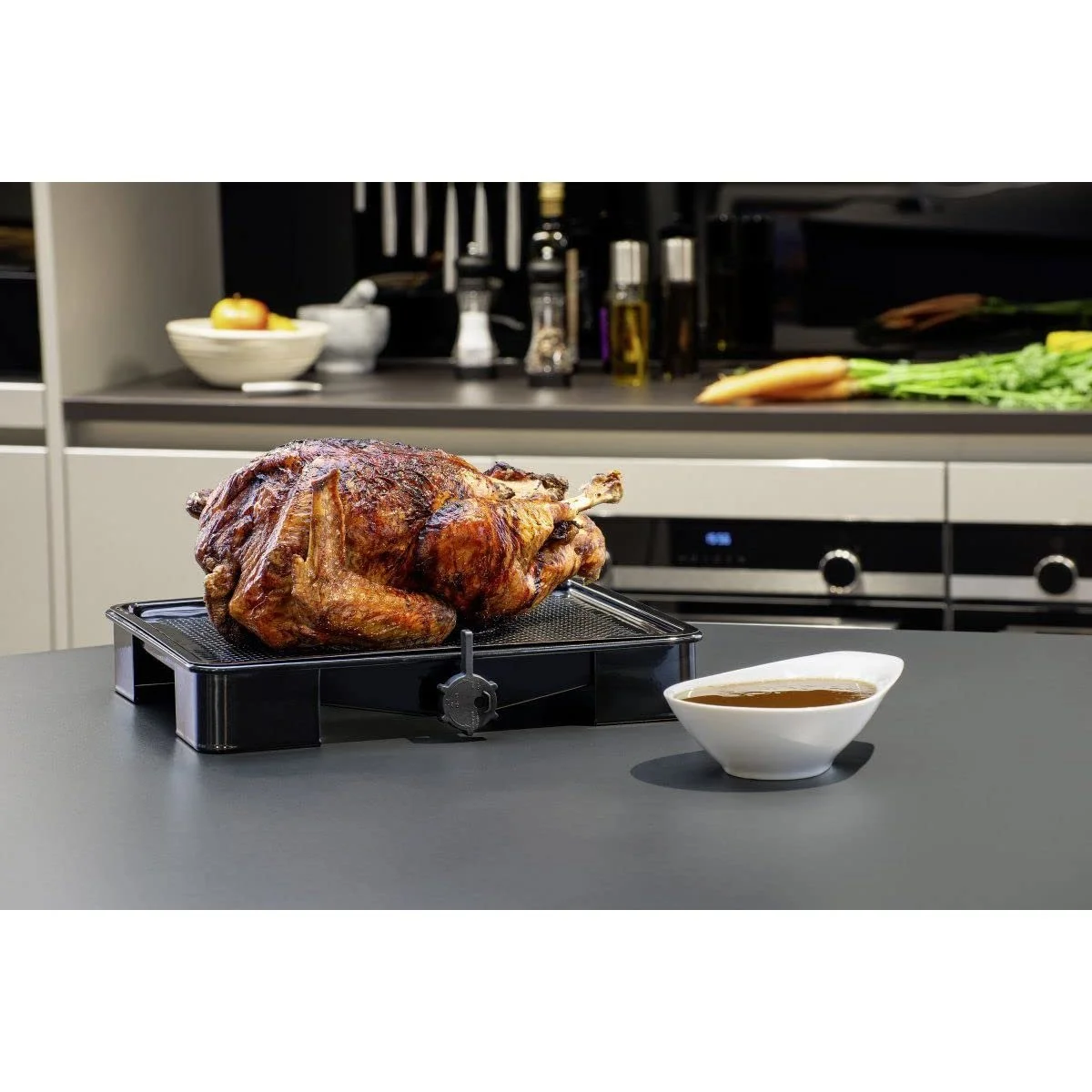 Деко Zenker 9344950 Набір з 2 шт з решіткою та сифоном 39 x 33 см Емальоване Чорне, фото №2