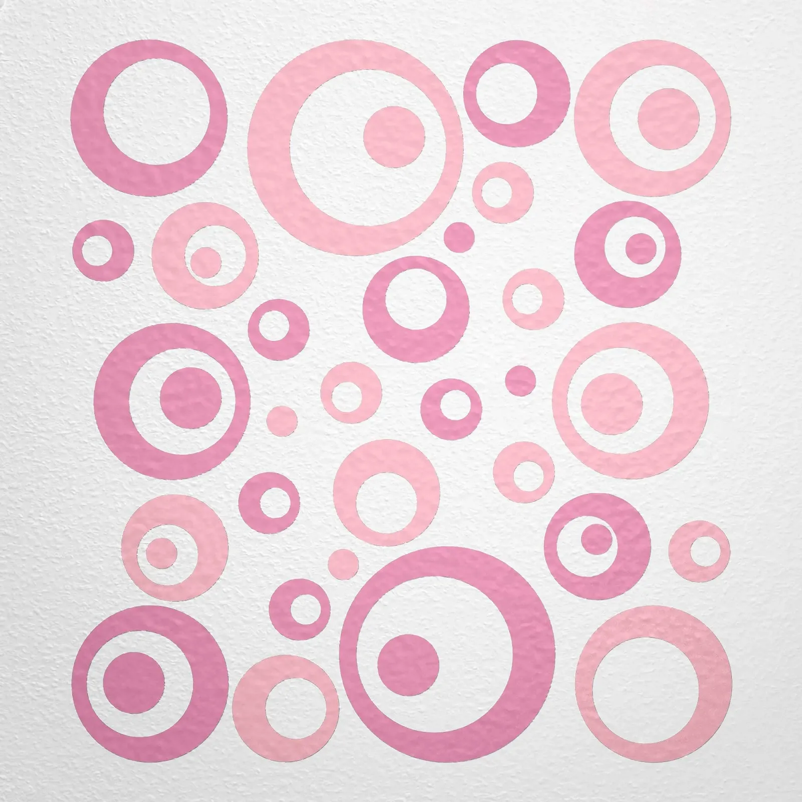 Наклейка на стіну WANDfee Кола Крапки 50 шт. Рожева, фото №1