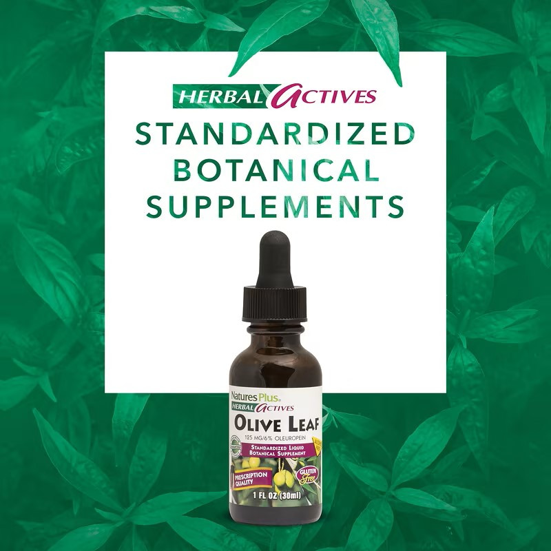 Листя масла без спирту Nature's Plus Herbal Actives Olive Leaf Alcohol Free 30 ml, фото №3