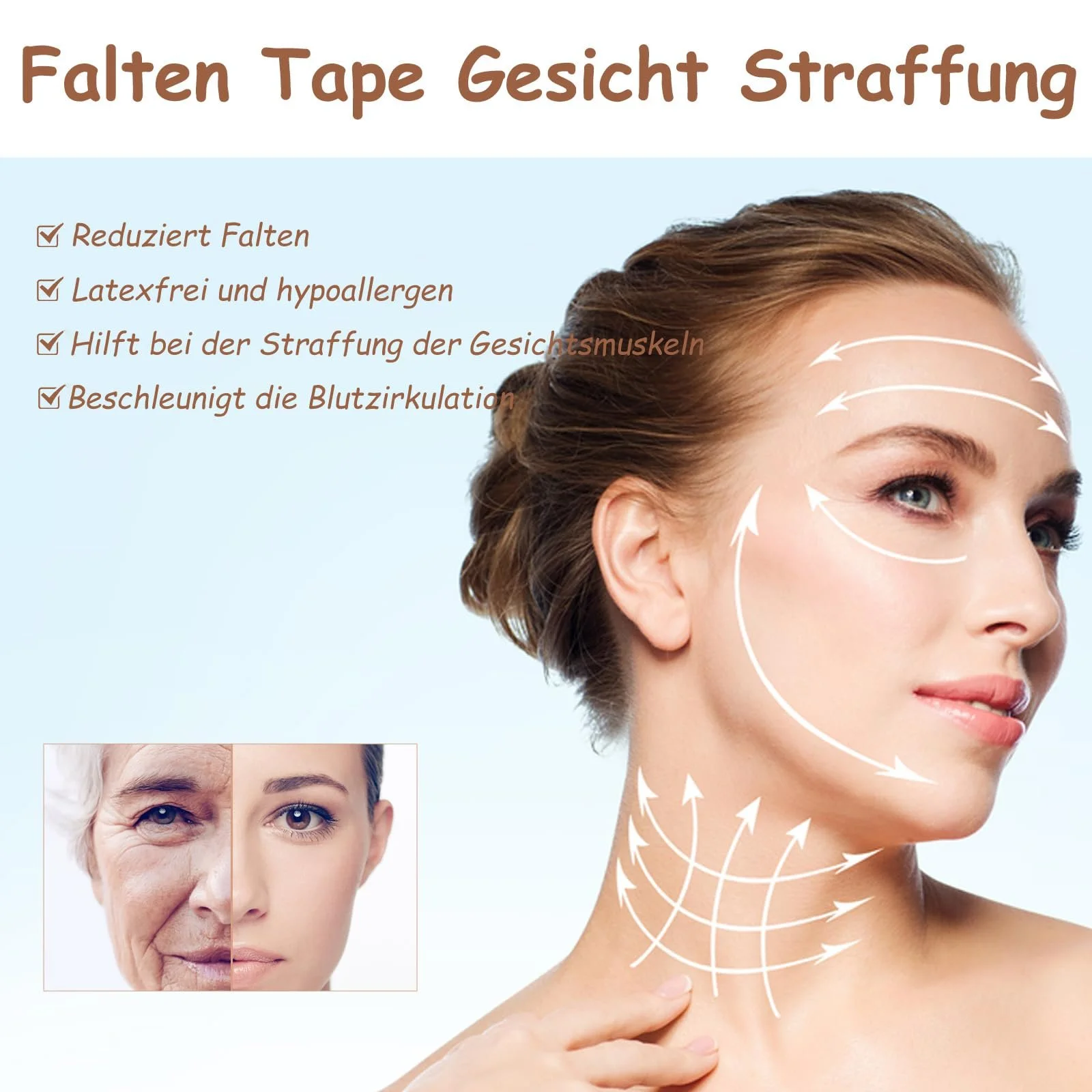 Лента для подтяжки лица Soleneva 2 шт, фото №4