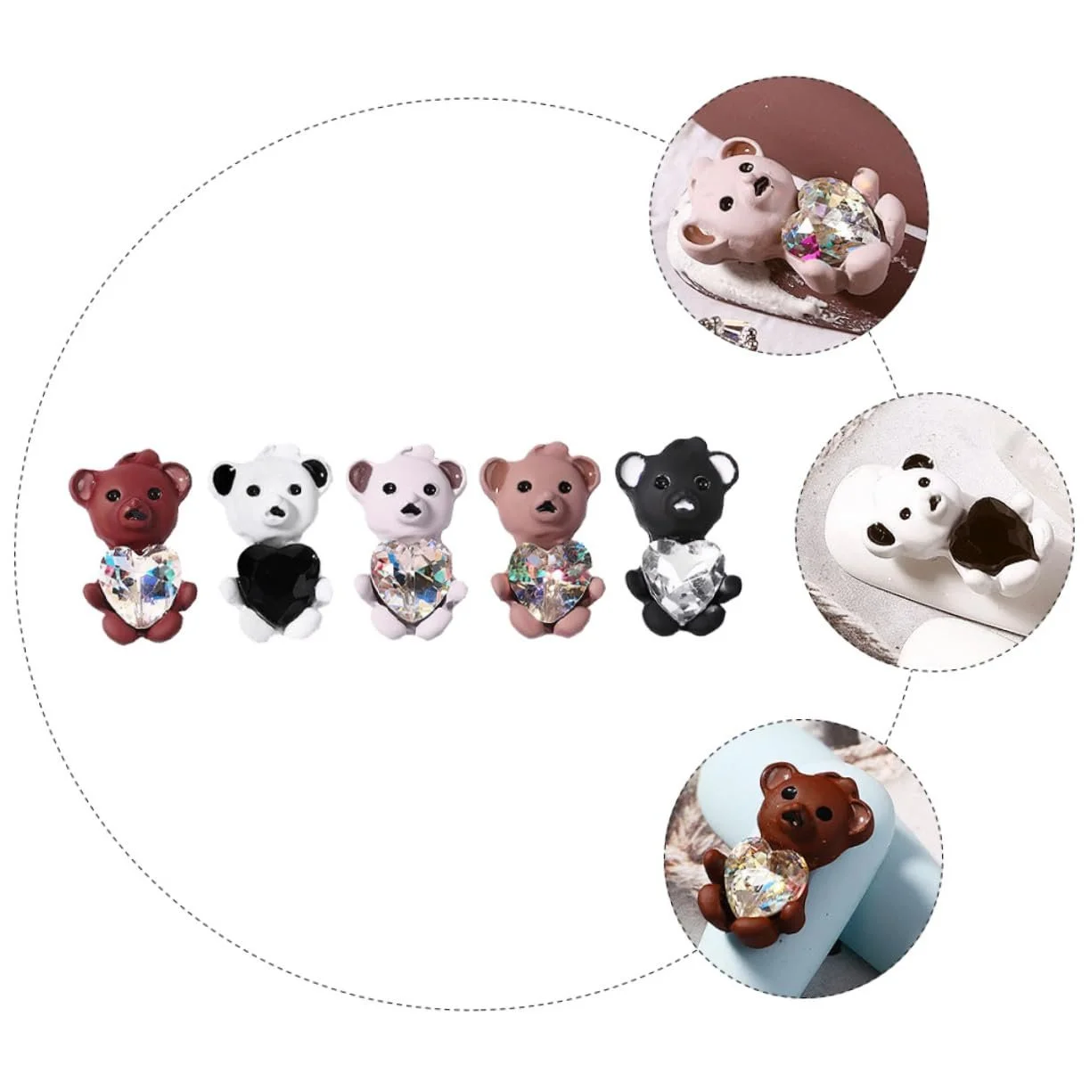 Украшения для ногтей Медведь Healvian, 15 шт., Набор украшений для ногтей, ювелирные изделия, стразы для маникюра, аксессуары для самостоятельного создания дизайна ногтей, украшения Earth Colours для мобильного телефона, фото №5 Украшения для ногтей Медведь Healvian, 15 шт., Набор украшений для ногтей, ювелирные изделия, стразы для маникюра, аксессуары для самостоятельного создания дизайна ногтей, украшения Earth Colours для мобильного телефона, фото №5