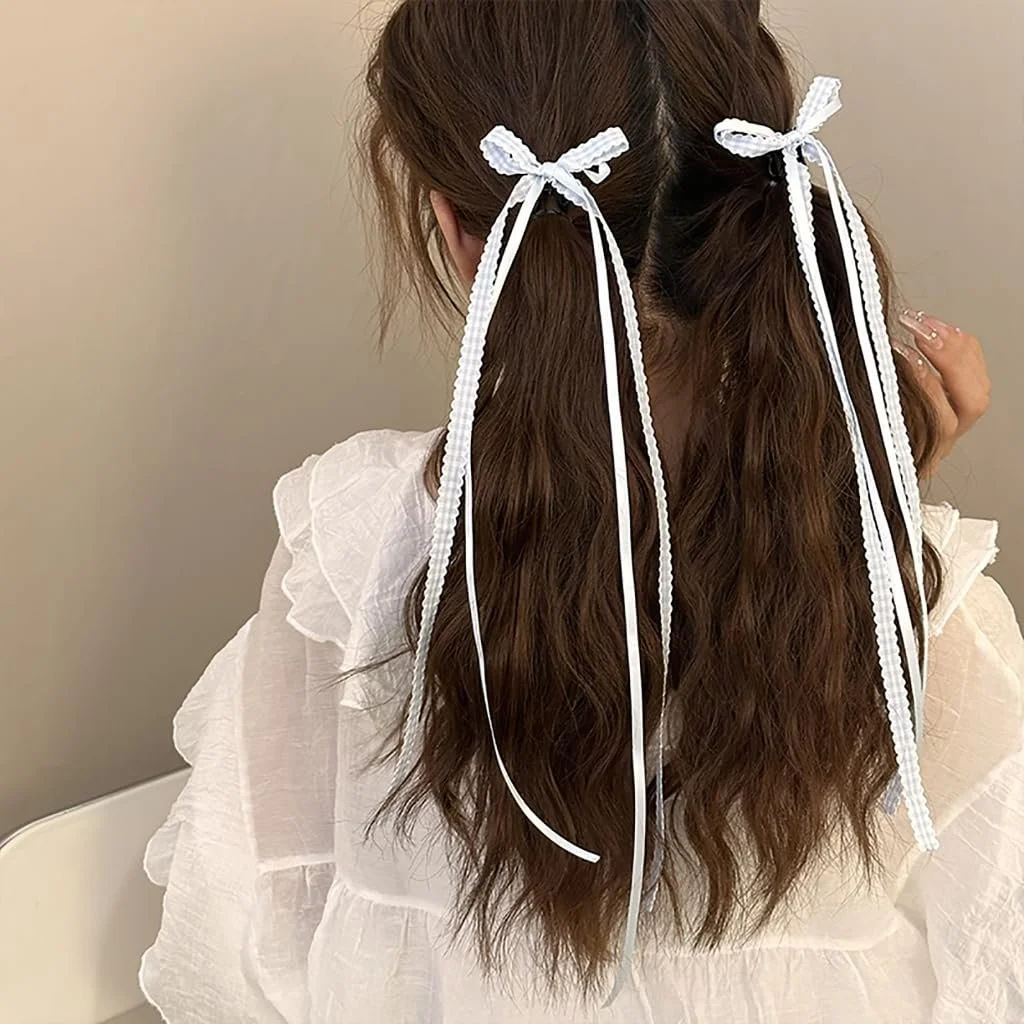 Заколка для волос Yjcnelcr Клетчатая Французский Клип с бантом Аксессуары для волос для женщин и девочек, фото №9