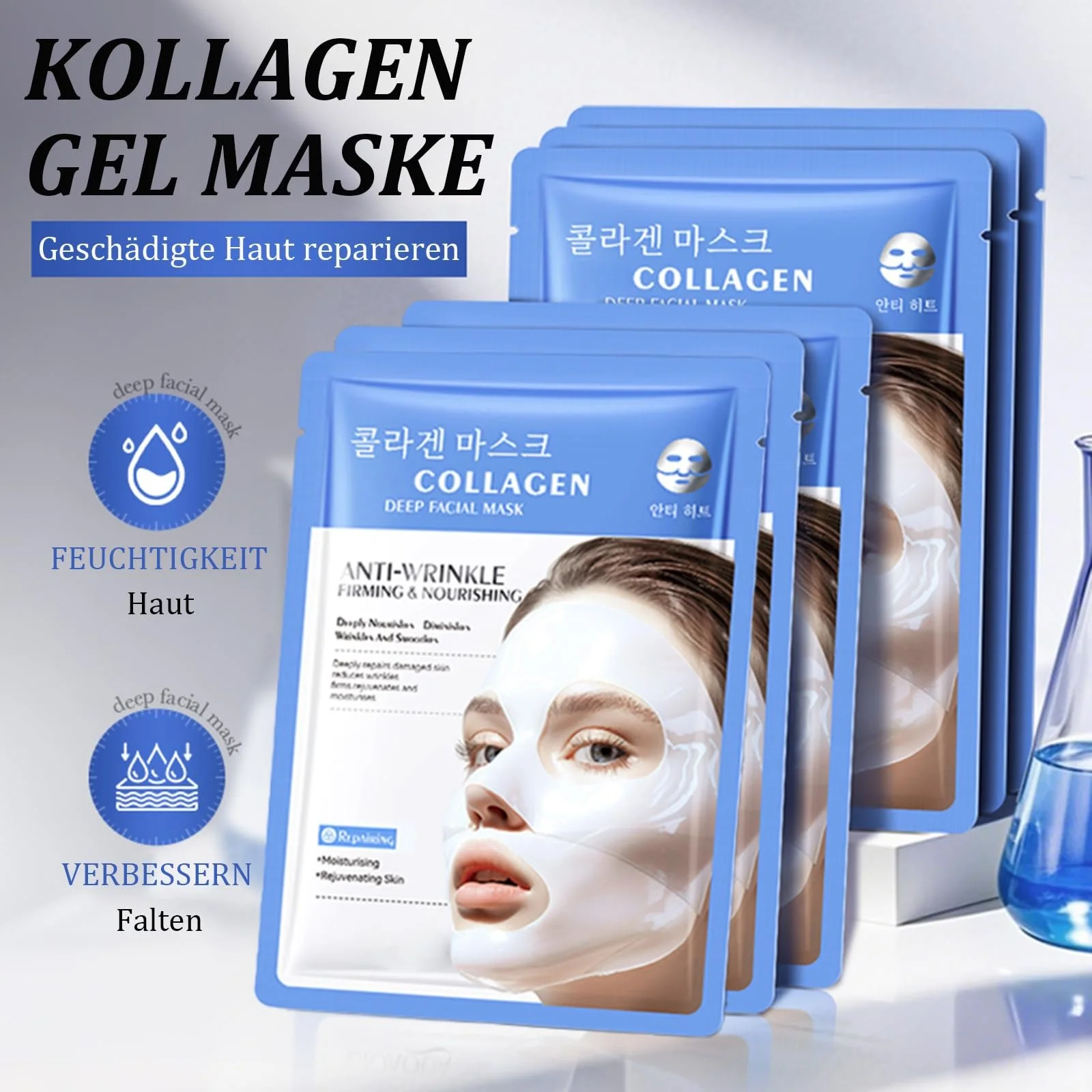 Маска Soleneva, против морщин, коллагеновая, 6 шт., фото №6