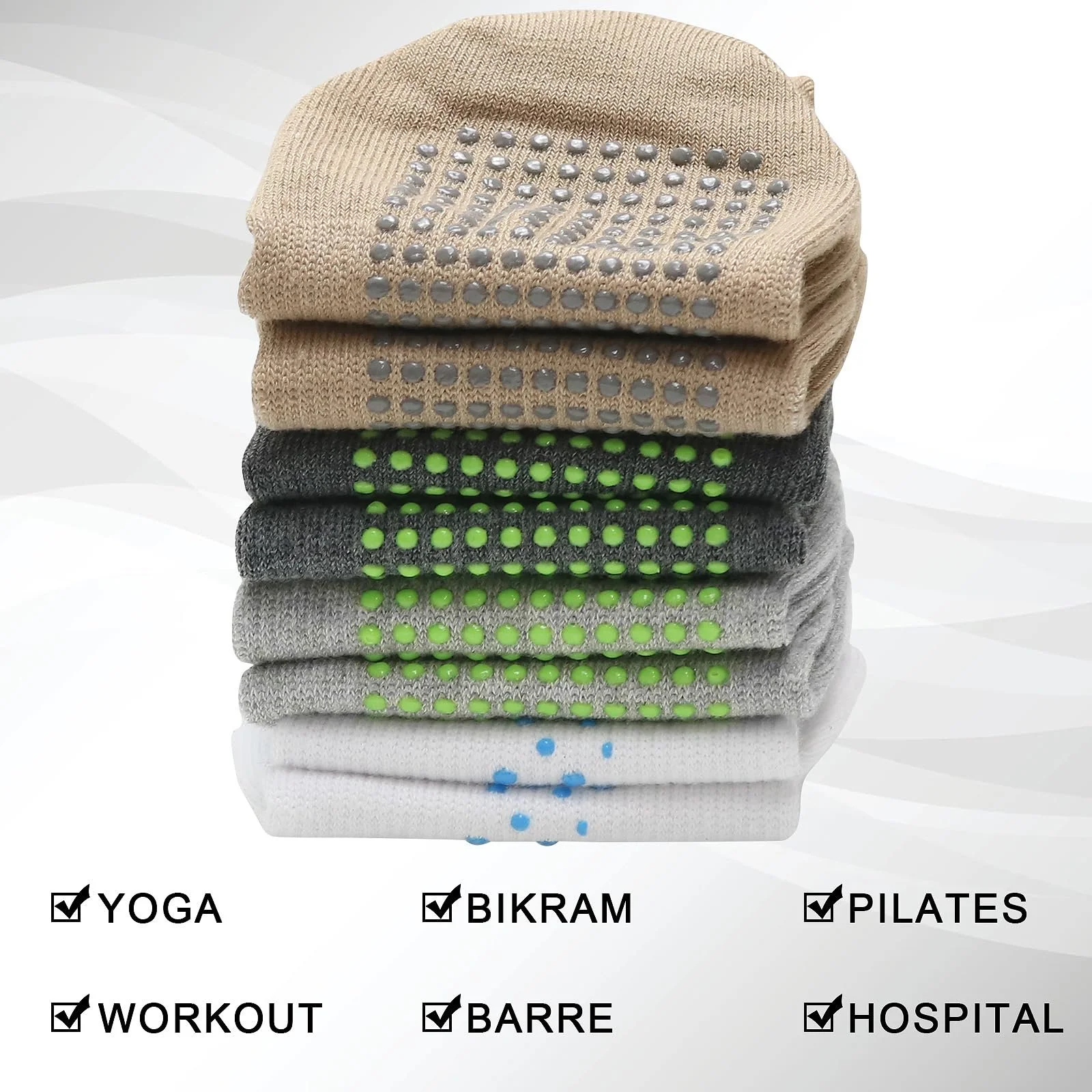 Жіночі шкарпетки Stopper для йоги та пілатесу, нековзні, 3 пари, фото №4 Жіночі шкарпетки Stopper для йоги та пілатесу, нековзні, 3 пари, фото №4