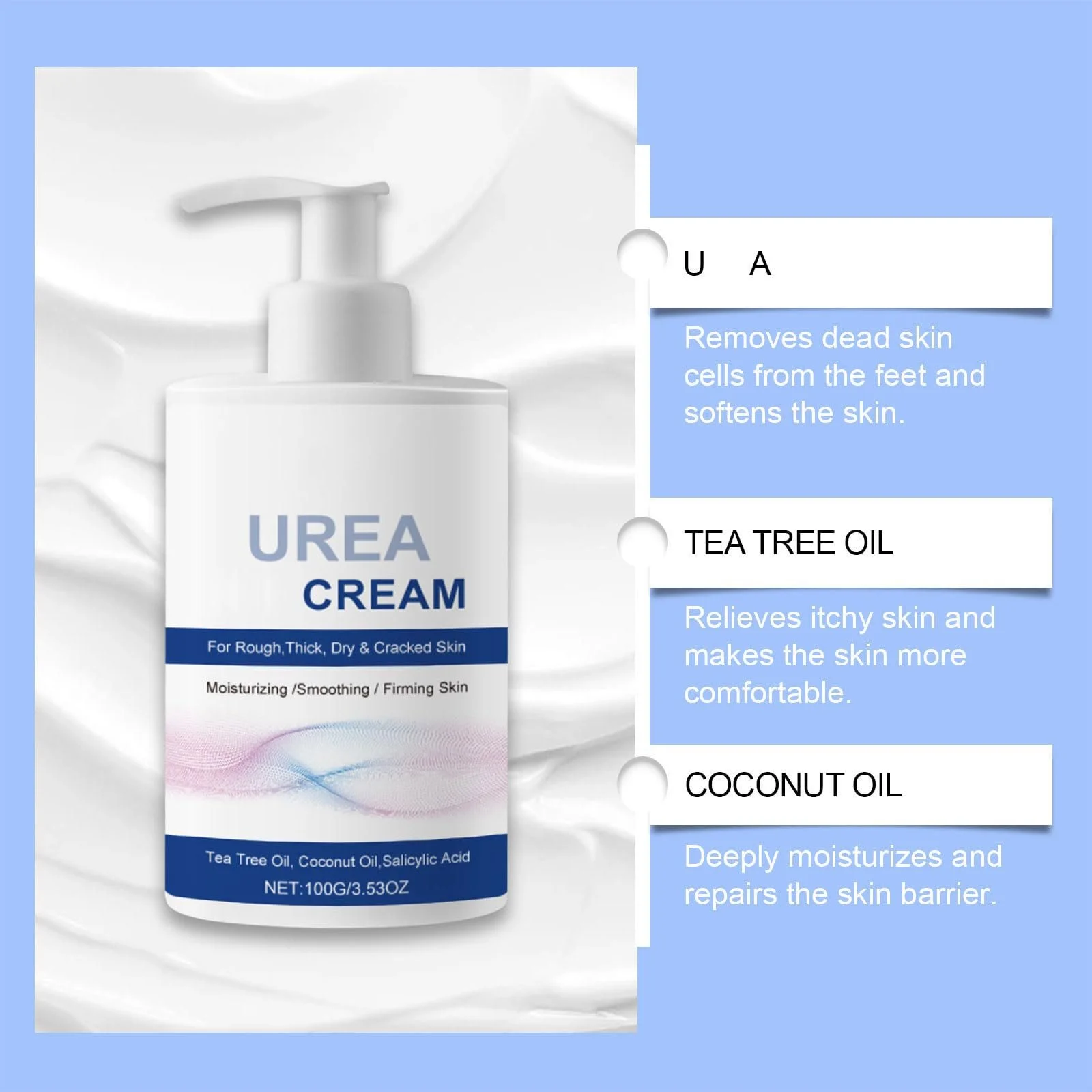 Крем для ног Urea Cream Plus Salicylic Acid с салициловой кислотой 100 г 1 шт., фото №3