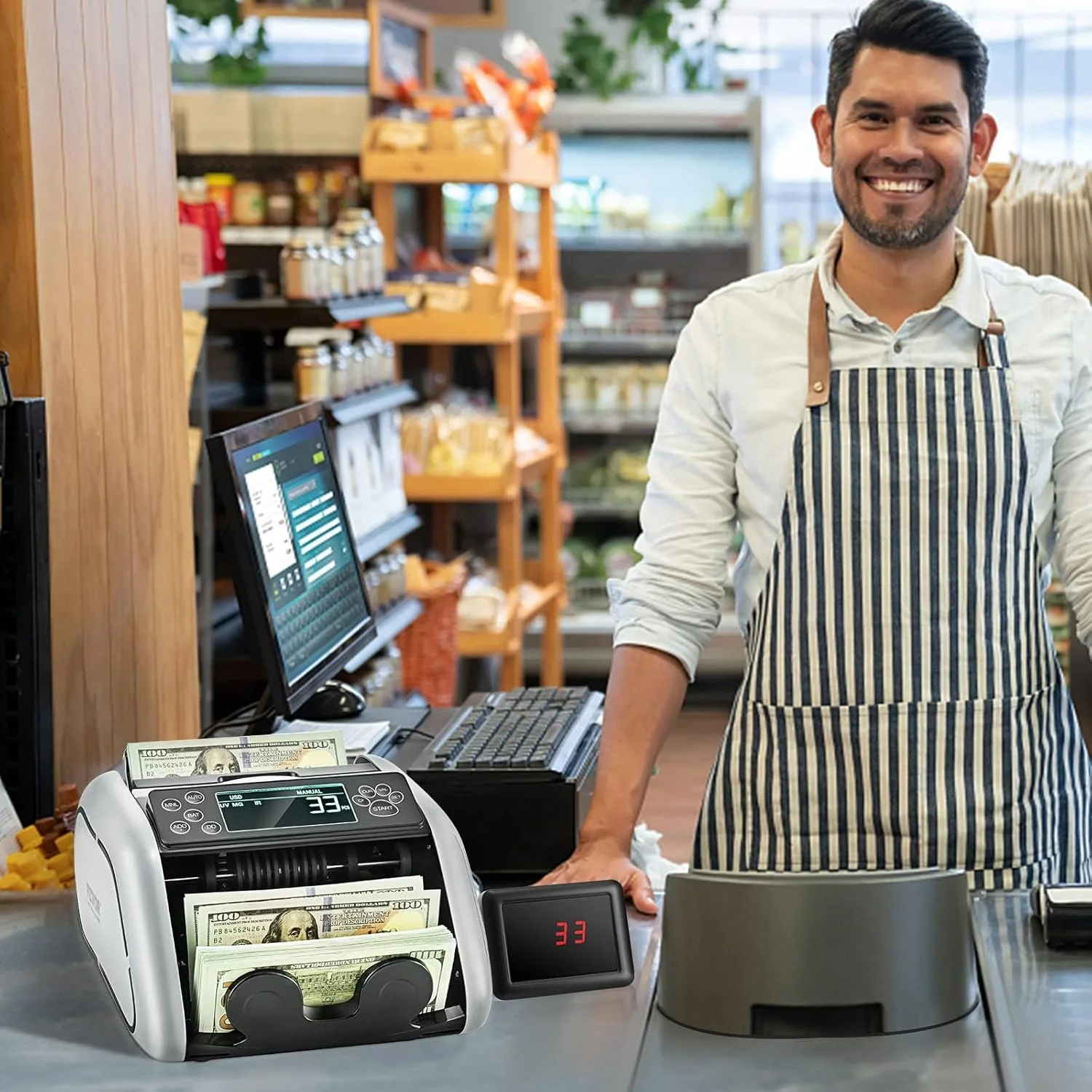 Лічильник банкнот VEVOR AL-K07 Grey, фото №8