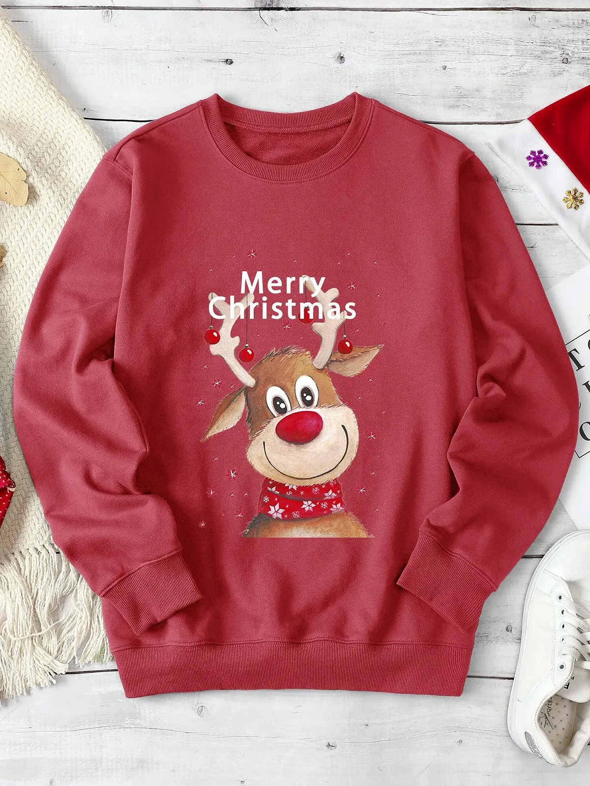 Різдвяний джемпер Dresswel Жіночий різдвяний світшот Merry Christmas, фото №2