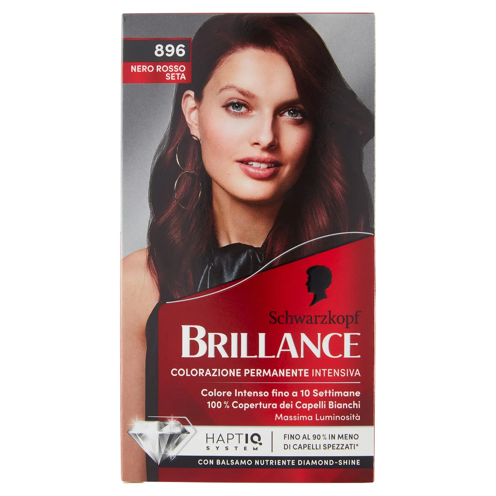 Стойкая Краска для Волос Schwarzkopf Brillance Интенсивный Цвет 896 Черный Красный Шелк, фото №1 Стойкая Краска для Волос Schwarzkopf Brillance Интенсивный Цвет 896 Черный Красный Шелк, фото №1