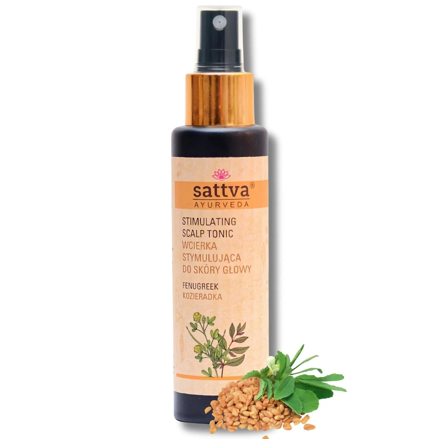 Тонік для волосся Sattva Ayurveda Fenugreek - Натуральний тонік для шкіри голови проти випадіння та для росту волосся, 100 мл, фото №1