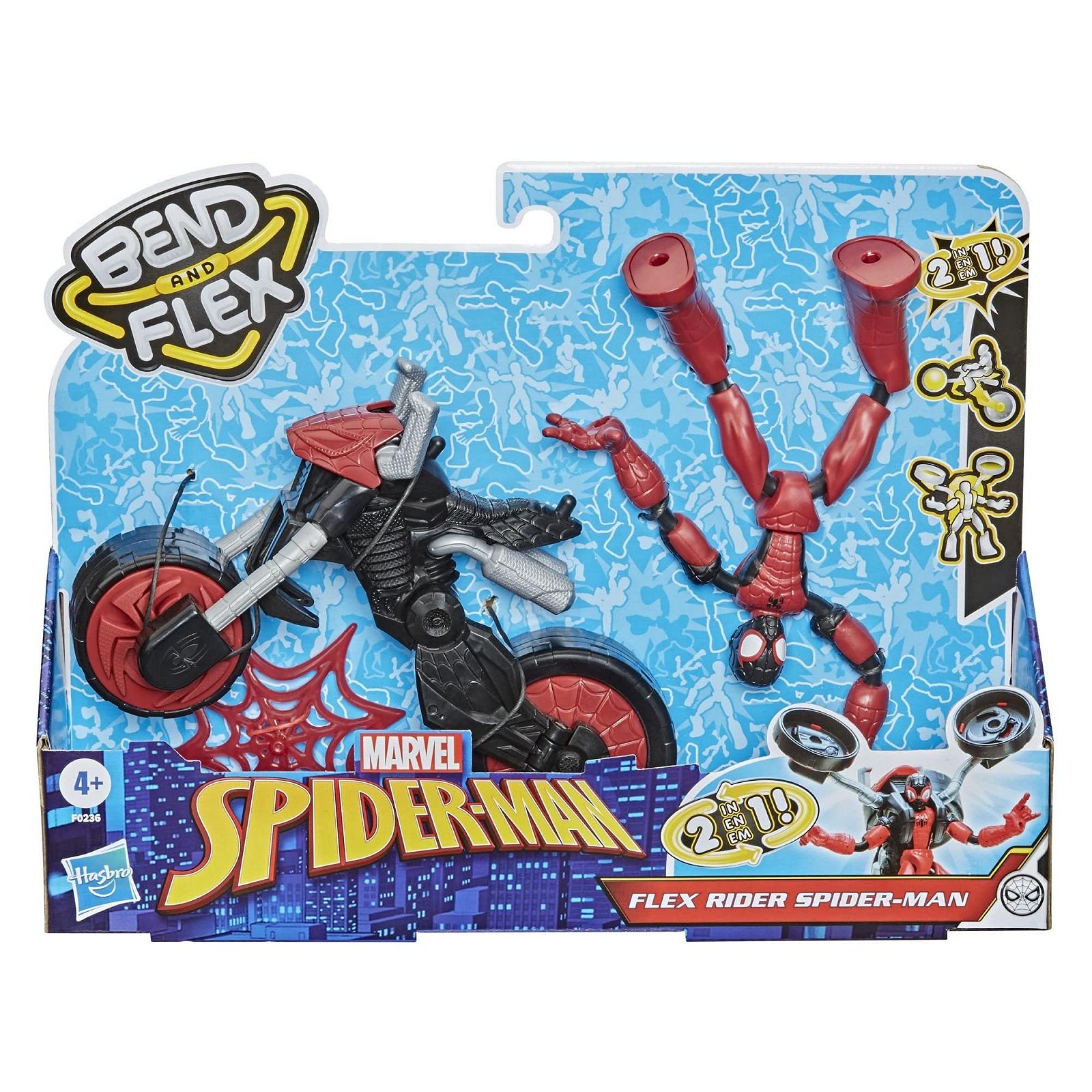 Фігурка Людина-павук Marvel Bend and Flex Flex Rider 15 см, фото №3