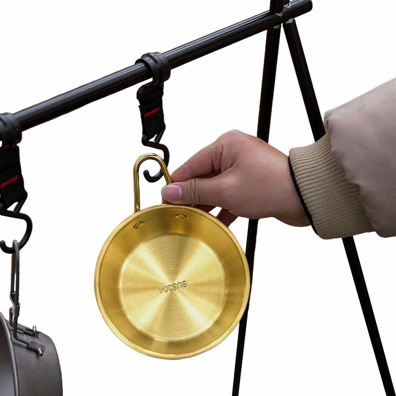 Миска для кемпінгу VENTDOUCE з ручкою, корейська традиційна миска для вина, похідна тарілка для супу, каструля для кемпінгу, миски для кемпінгу, кухонне начиння для виживання для приготування їжі, кухня, фото №1
